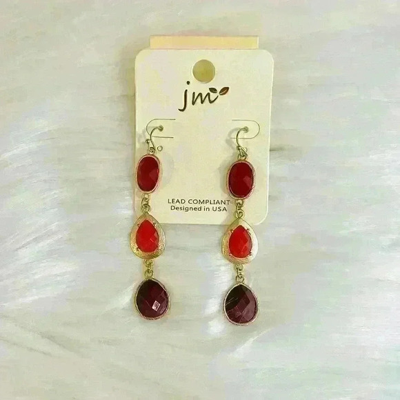 The Reds Statement Earrings - Picture 1 of 3